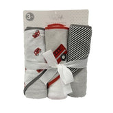 Set Tres Toallas Encapuchada para Bebe